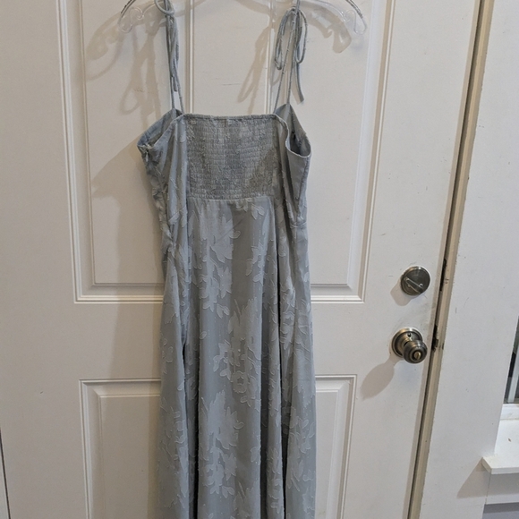 Lulu's Dusty Blue Midi Dress - Picture 5 of 5